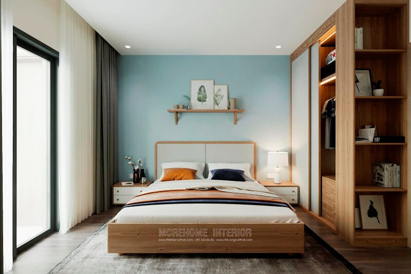 Giường ngủ chung cư gỗ công nghiệp